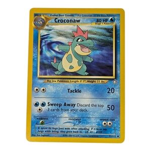 Vintage 90s Croconaw Pokémon Card